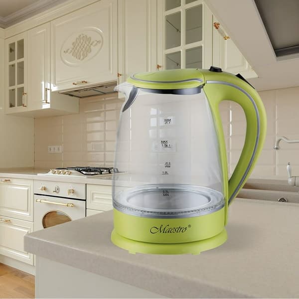 Vattenkokare Feel Maestro MR-064 Grön Transparent Glas 2000 W 1,7 L