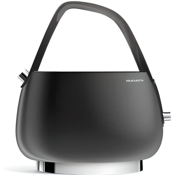 Bugatti - JACKIE - Mattsvart elektronisk vattenkokare med rökt transparent handtag