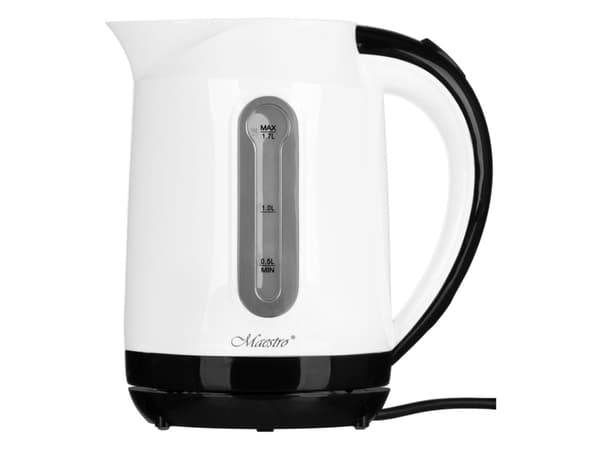 Feel Maestro MR041 white, 1,7 l, 2000 W, Sort, Hvit, Plast, Vannivåindikator, Overopphetingsbeskyttelse