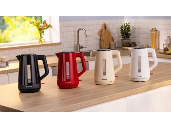 Bosch TWK1M123, 1,7 l, 2400 W, Sort, Plast, Vannivåindikator, Overopphetingsbeskyttelse