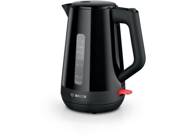 Bosch TWK1M123, 1,7 l, 2400 W, Sort, Plast, Vannivåindikator, Overopphetingsbeskyttelse