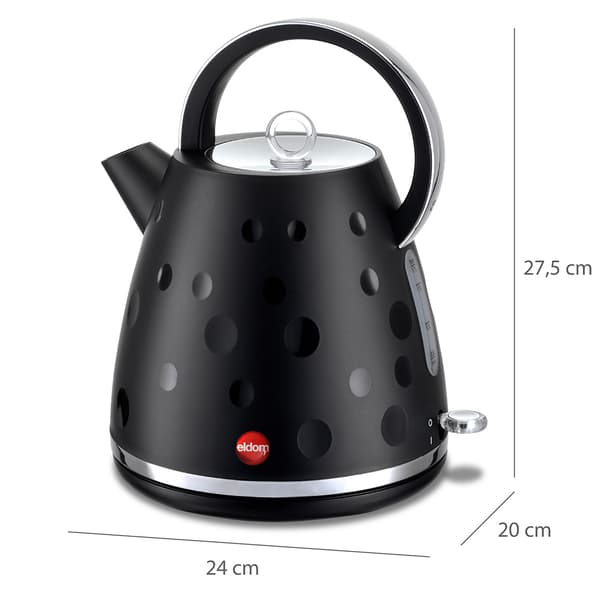 Vattenkokare - 1,7L - 2000W - trådlös - svart