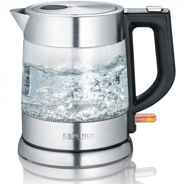 Severin WK 3468 Vattenkokare i glas 1,0L, 2200W