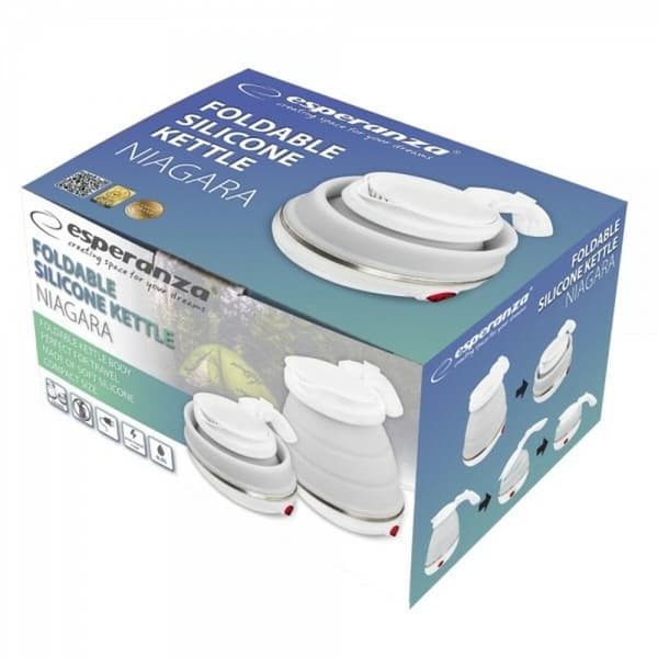Vattenkokare Esperanza EKK023 Vit Rostfritt stål Plast 750 W 0,5 L