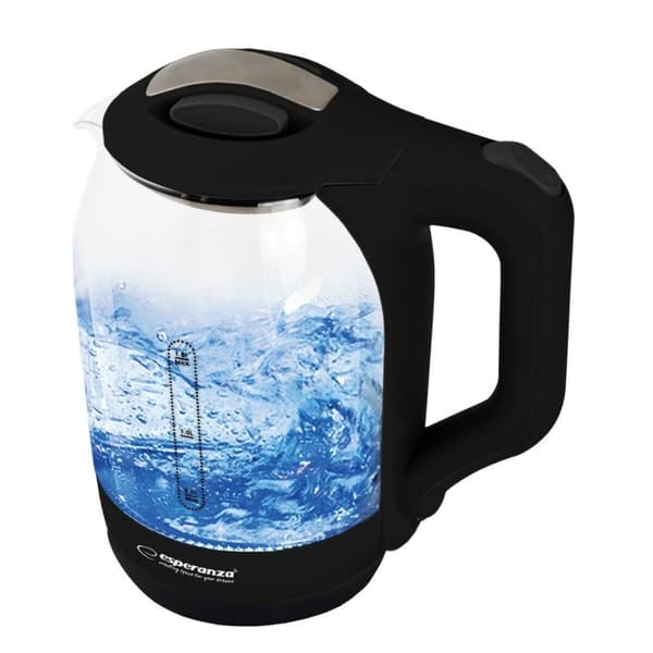 Vattenkokare Esperanza EKK025K Svart Multicolour Glas Plast 1500 W 1,7 L