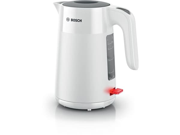 Bosch TWK2M161, 1,7 l, 2400 W, Hvit, Plast, Vannivåindikator, Overopphetingsbeskyttelse