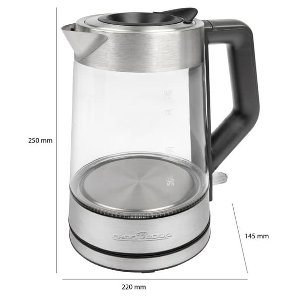 Proficook elektrisk vattenkokare i glas PC-WKS 1190 G