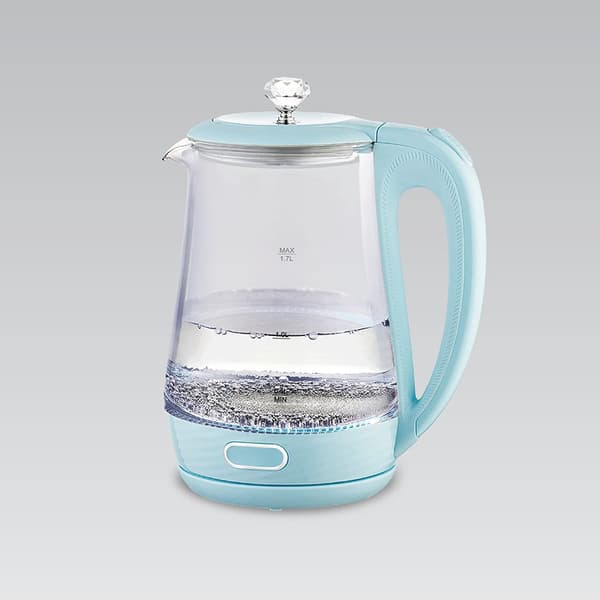 Maestro MR-052-BLÅ Elektrisk vattenkokare i glas, blå 1,7 L