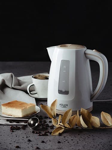 Adler AD 1264 elkedel 1,7 L 2200 W hasselnød, hvid