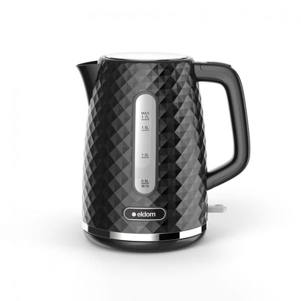 C280C ELDOM Vattenkokare ELLI, kapacitet 1,7 l, effekt 2200 W, svart, strix, svart
