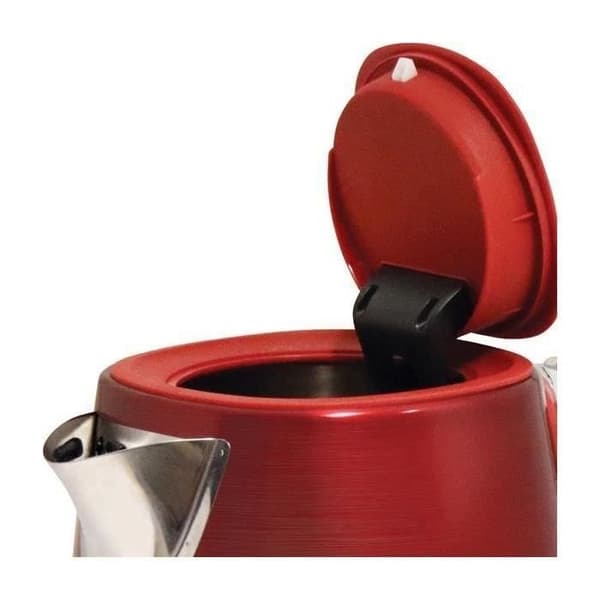 Bullekanna - BRANDT - BO1703R - 2200W - 1.7L - Röd Inox - 360° Bas