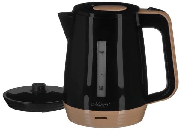 Feel-Maestro MR033 black, 1,7 l, 2200 W, Svart, Plast, Vattennivå indikator, Överhettningsskydd