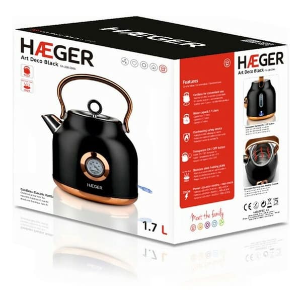 Haeger Vedenkeitin Ek-22b.024a 1.7l 2200w Kultainen