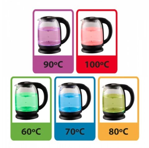 Esperanza EKK027 elkedel 1,7 L Sort, Transparent 2200 W