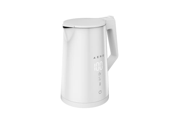 AENO Rychlovarna smart kanvica EK8S - 1850-2200W 1.7 l Strix dvojite steny regulacia, 1,7 l, 2200 W, Vit, Stål, Justerbar termostat, Överhettningssky