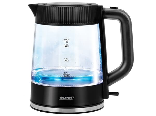 MPM vannkoker MPM MCZ-117 vannkoker i glass 1,7l 2200W Baklysfilter