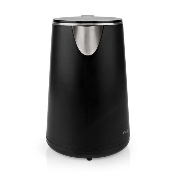 Nedis Vannkoker | 1.0 l | Plast | Sort | Roterbar 360 grader | Skjult varmeelement | Strix® kontroll | Koketørr beskyttelse