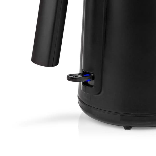 Nedis Vannkoker | 1.0 l | Plast | Sort | Roterbar 360 grader | Skjult varmeelement | Strix® kontroll | Koketørr beskyttelse