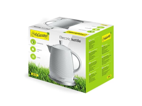 Feel Maestro MR069, 1,5 l, 1200 W, Hvit, Keramisk, Overopphetingsbeskyttelse