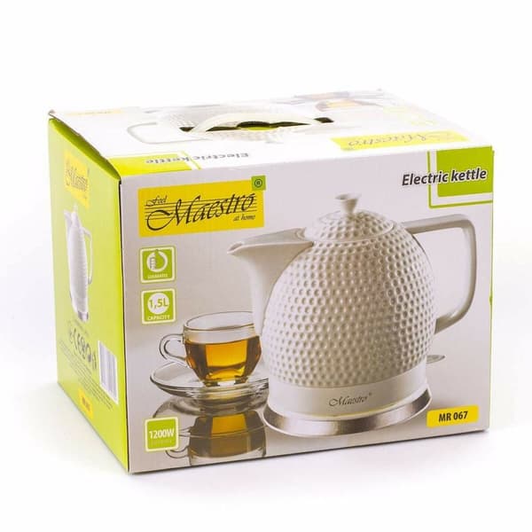 Vattenkokare Feel Maestro MR-067 Vit Keramisk 1200 W 1,2 L