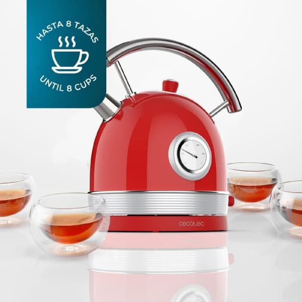Cecotec Vintage-style kettle, 2,200w power and 1.8-litre capacity.