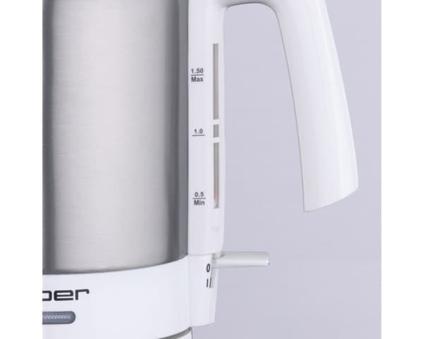 Cloer 4711, 1,5 L, 2000 W, Ruostumaton teräs, Valkoinen, Veden tason ilmaisin, Ylikuumenemissuoja, Johdoton