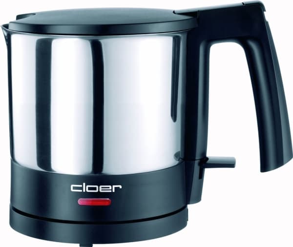 Cloer 4720, 1 L, 1800 W, Musta, Ruostumaton teräs, Ruostumaton teräs, Veden tason ilmaisin, Johdoton