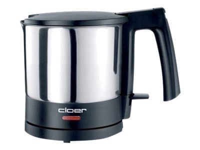 Cloer 4720, 1 L, 1800 W, Musta, Ruostumaton teräs, Ruostumaton teräs, Veden tason ilmaisin, Johdoton