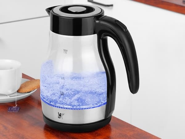 LAFE CEG017 vattenkokare 1,7 L 2200 W Svart, Transparent