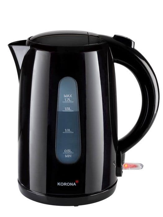 Korona elektrisk - 20330 - Korona Svart vattenkokare - Med 360 basstation - 2200 W - 1,7 l - Plast - Svart