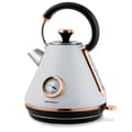 Miniatyrbillede 2 af 9: Elkedel - med termometer - 1,7L - grå - 21x16x25cm
