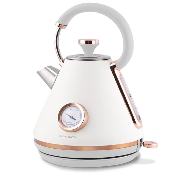 Elektrisk vattenkokare med termometer 1,7L Berdsen BD-701 vit
