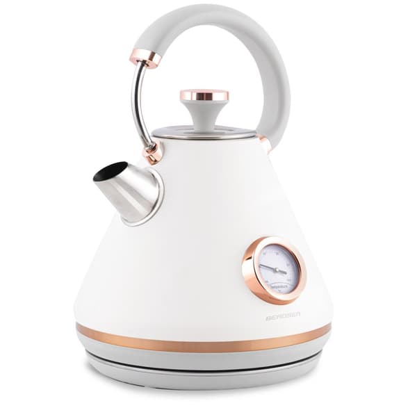 Elektrisk vattenkokare med termometer 1,7L Berdsen BD-701 vit