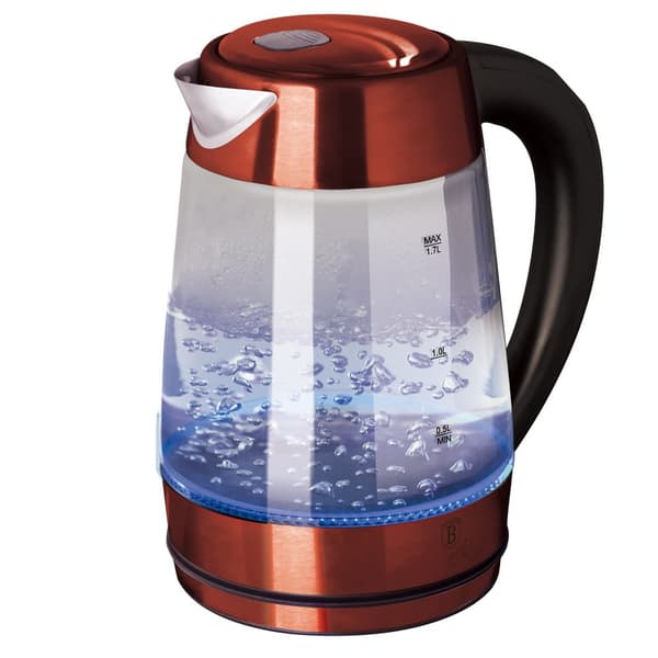 ELKEDEL 1,7L MED TEMPERATURFUNKTION BERLINGER HAUS METALLIC BURGUNDY BH-9128
