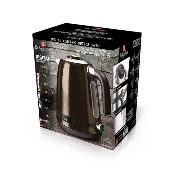 EL-KEDEL 1,7L MED TEMPERATURJUSTERING BERLINGER HAUS SHINY BLACK BH-9330