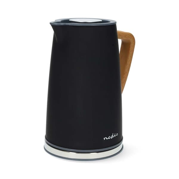 Nedis Vedenkeitin | 1.7 l | Soft-Touch | Musta | Pyörivä 360 astetta | Piilotettu lämmityselementti | Strix® ohjain | Tyhjäksi kiehumisen suoja