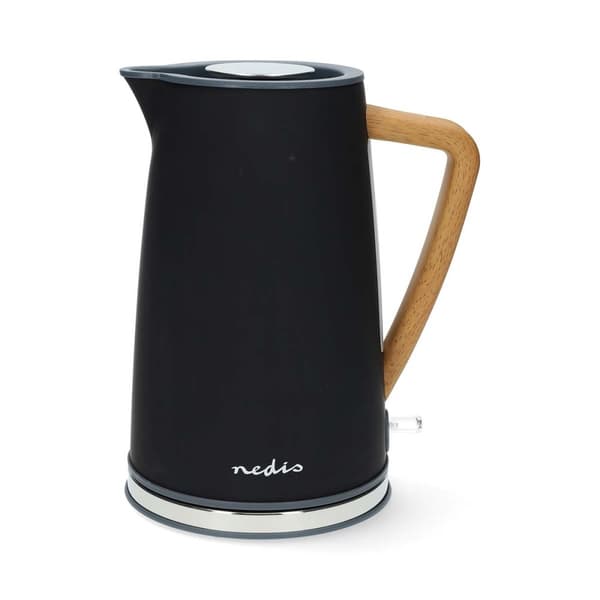 Nedis Vedenkeitin | 1.7 l | Soft-Touch | Musta | Pyörivä 360 astetta | Piilotettu lämmityselementti | Strix® ohjain | Tyhjäksi kiehumisen suoja