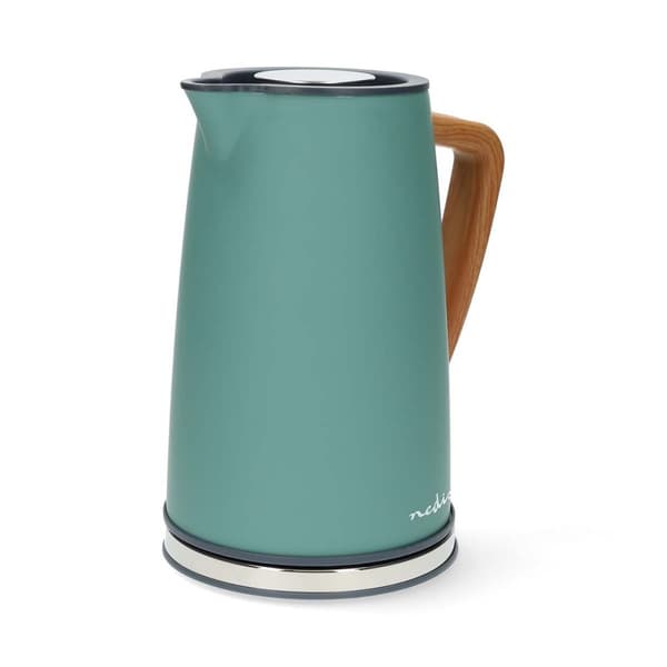 Nedis Vannkoker | 1.7 l | Soft-Touch | Grøn | Roterbar 360 grader | Skjult varmeelement | Strix® kontroll | Koketørr beskyttelse