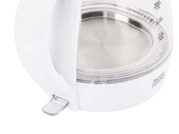 TEESA elkedel, glas, 1650 W, hvid, 1 L