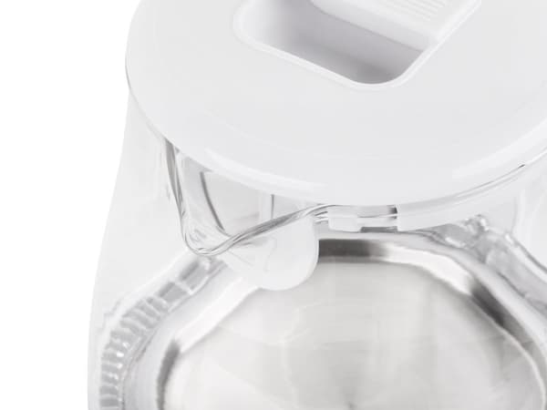 TEESA elkedel, glas, 1650 W, hvid, 1 L