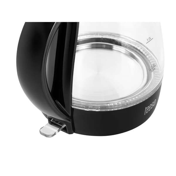 TEESA elkedel, glas, 2200 W, sort, 1,7 L