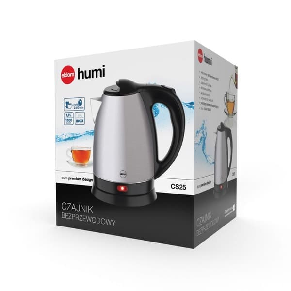 ELDOM HUMI STEEL KETTEL, 1800 W, KAPACITET 1,7 L, PLN