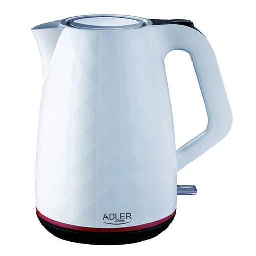 Adler | Kedel | AD 1277 | Standard | 2200 W | 1,7 L | Plast | 360° rotationsbase | hvid