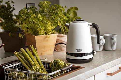 Adler | Kedel | AD 1295w | Elektrisk | 2200 W | 1,7 L | Rustfrit stål | 360° rotationsbase | hvid