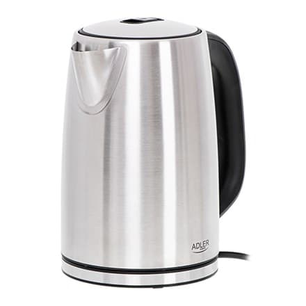 Adler | Vattenkokare | AD 1340 | Elektrisk | 2200 W | 1,7 L | Rostfritt stål | 360° rotationsbas | Inox