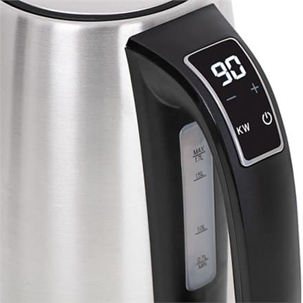 Adler | Vattenkokare | AD 1340 | Elektrisk | 2200 W | 1,7 L | Rostfritt stål | 360° rotationsbas | Inox