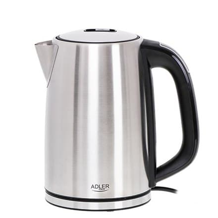 Adler | Vattenkokare | AD 1340 | Elektrisk | 2200 W | 1,7 L | Rostfritt stål | 360° rotationsbas | Inox