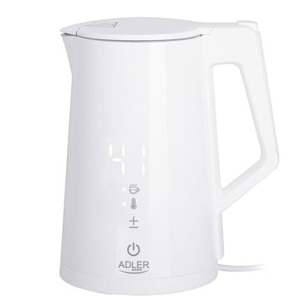 Adler | Kedel | AD 1345w | Elektrisk | 2200 W | 1,7 L | Rustfrit stål | 360° rotationsbase | hvid
