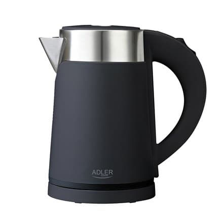Adler | Vedenkeitin | AD 1372 | Sähkö | 800 W | 0,6 L | Muovi/ruostumaton teräs | 360° pyörivä alusta | Musta