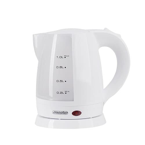 Mesko | Vattenkokare | MS 1276 | Standard | 1600 W | 1 L | Plast | 360° rotationsbas | Vit